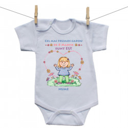 Body cu mânecă scurtă Cel mai frumos cadou de 8 Martie - Fetiță