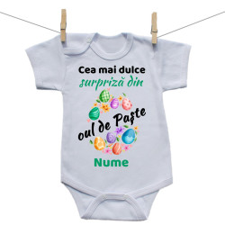 Body cu mânecă scurtă Cea mai dulce surpriză din oul de Paște