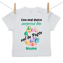 Tricou cu mânecă scurtă Cea mai dulce surpriză din oul de Paște