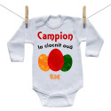 Body cu mânecă lungă Campion la ciocnit ouă