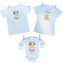 Set de familie (body cu mânecă lungă) Primul meu Paște Puișor