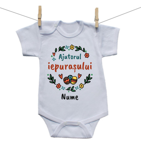 Body cu mânecă scurtă Ajutorul iepurașului