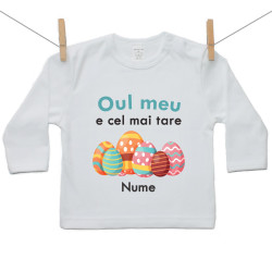 Tricou cu mânecă lungă Oul meu e cel mai tare
