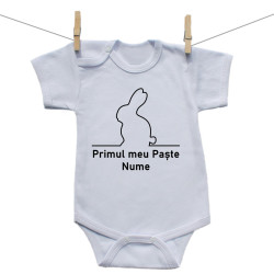 Body cu mânecă scurtă Iepuraș Line Art