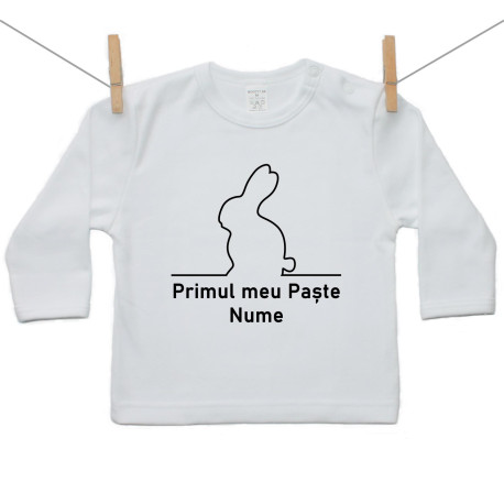 Tricou cu mânecă lungă Iepuraș Line Art