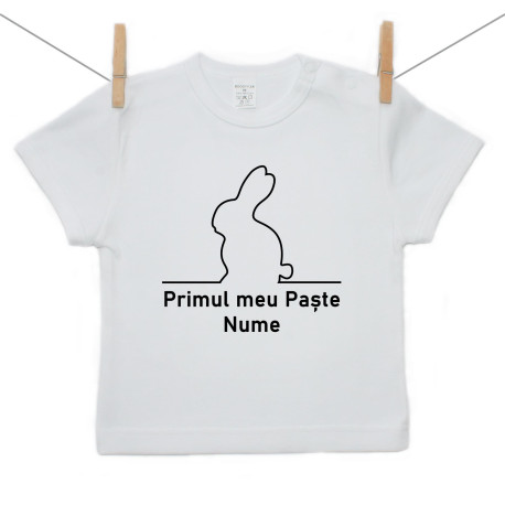 Tricou cu mânecă scurtă Iepuraș Line Art