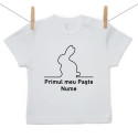 Tricou cu mânecă scurtă Iepuraș Line Art