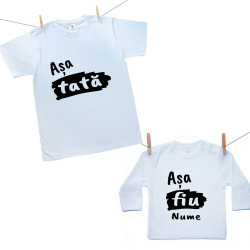Set familie (tricou cu mânecă lungă) Așa tată, așa fiu