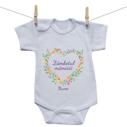 Body cu mânecă scurtă Motiv de zâmbet