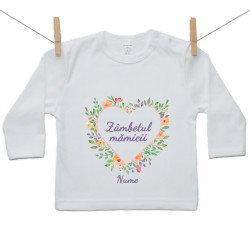 Tricou cu mânecă lungă Motiv de zâmbet