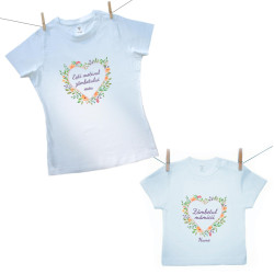 Set familie (tricou cu mânecă scurtă) Motiv de zâmbet