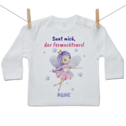 Tricou cu mânecă lungă Sunt mică, dar fermecătoare