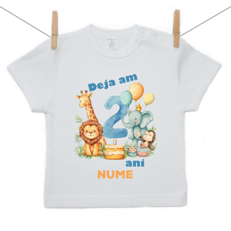 Tricou cu mânecă scurtă Am deja 2 ani Safari Tricou cu mânecă scurtă Am deja 2 ani Safari