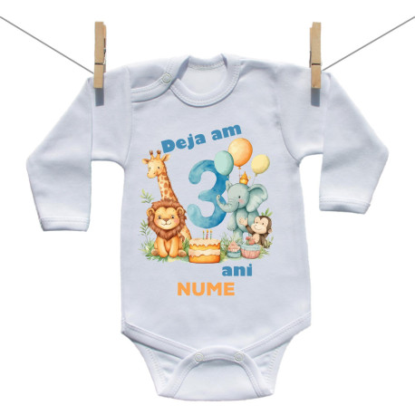Body cu mânecă lungă Am deja 3 ani Safari Body cu mânecă lungă Am deja 3 ani Safari
