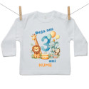 Tricou cu mânecă lungă Am deja 3 ani Safari