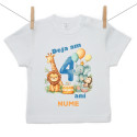 Tricou cu mânecă scurtă Am deja 4 ani Safari