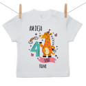 Tricou cu mânecă scurtă Am deja 4 luni cu un animăluț