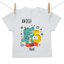 Tricou cu mânecă scurtă Am deja 5 luni cu un animăluț