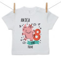 Tricou cu mânecă scurtă Am deja 8 luni cu animăluț