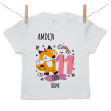 Tricou cu mânecă scurtă Am deja 11 luni cu un animăluț
