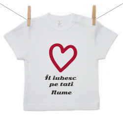Tricou cu mânecă scurtă Îl iubesc pe tati