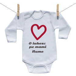 Body cu mânecă lungă O iubesc pe mami