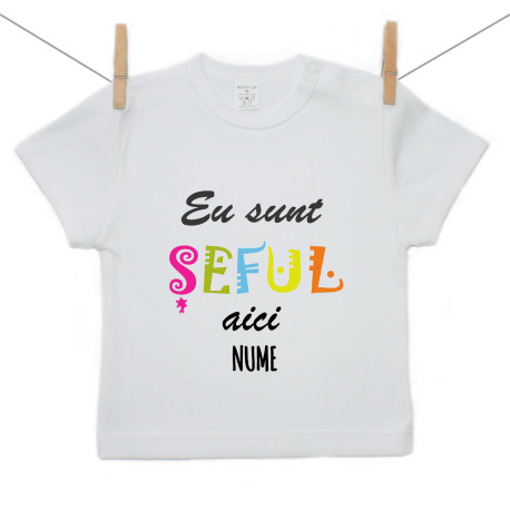 Tricou cu mânecă scurtă Eu sunt șeful aici Tricou cu mânecă scurtă Eu sunt șeful aici