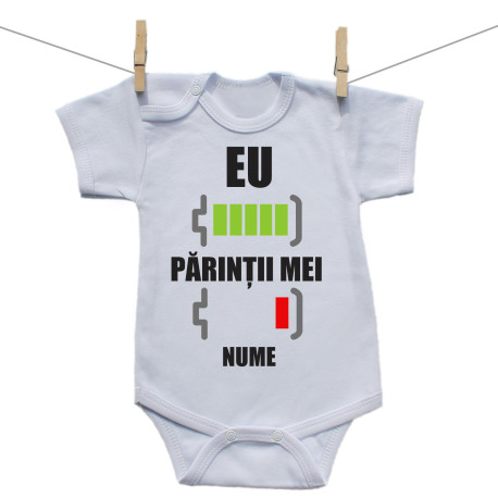 Body cu mânecă scurtă Baterie încărcată Body cu mânecă scurtă Baterie încărcată