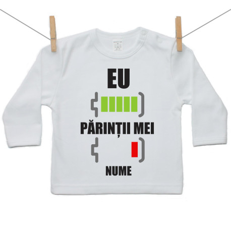 Tricou cu mânecă lungă Baterie încărcată Tricou cu mânecă lungă Baterie încărcată