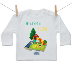 Tricou cu mânecă lungă Prima mea zi la grădiniță