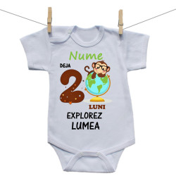 Body cu mânecă scurtă Deja 2 luni explorez lumea