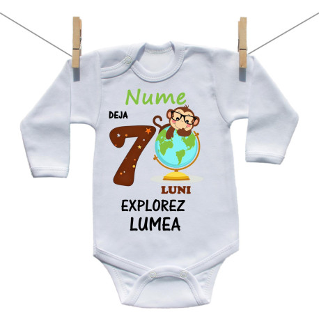 Body cu mânecă lungă Deja 7 luni. Explorez lumea