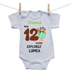 Body cu mânecă scurtă Deja 12 luni. Explorez lumea