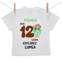 Tricou cu mânecă scurtă Deja 12 luni. Explorez lumea