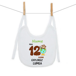 Bavetă cu șnur Deja 12 luni. Explorez lumea