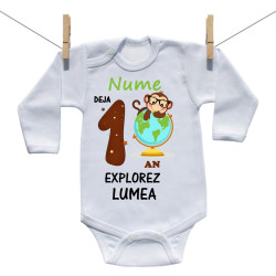 Body cu mânecă lungă Deja 1 an explorez lumea
