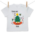 Tricou cu mânecă scurtă Primul meu Crăciun brăduț