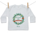 Tricou cu mânecă lungă Coroniță al doilea meu Crăciun