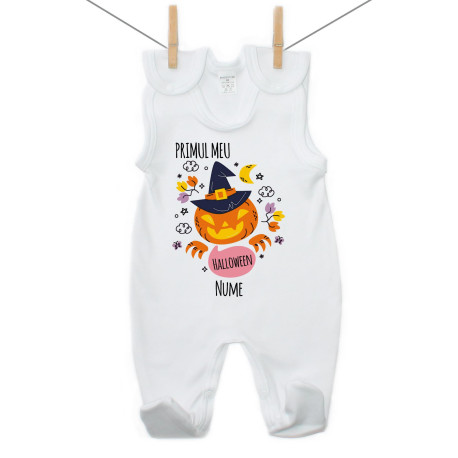 Salopetă Primul meu Halloween dovleac Salopetă Primul meu Halloween dovleac