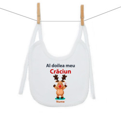 Bavetă cu șnur Al doilea meu Crăciun cu renișorul