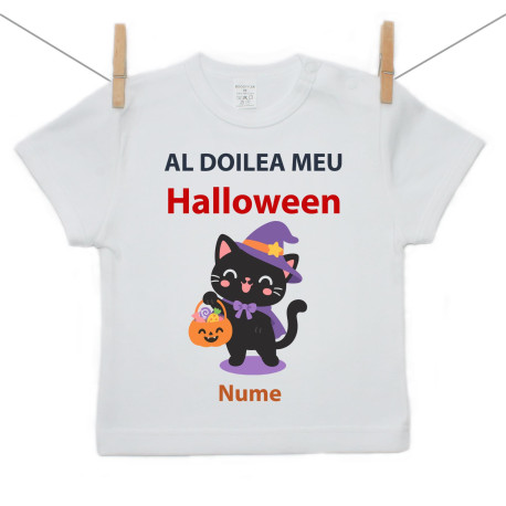 Tricou cu mânecă scurtă Al doilea meu Halloween Tricou cu mânecă scurtă Al doilea meu Halloween