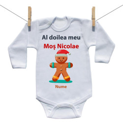 Body cu mânecă lungă Al doilea meu Moș Nicolae cu turtă dulce