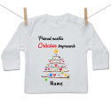 Tricou cu mânecă lungă Primul nostru Crăciun împreună brăduț